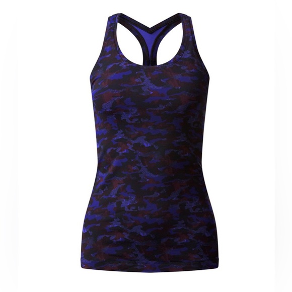Lululemon Cool Racerback II Mini Hounds Camo Emperor Blue Black - Picture 1 of 8